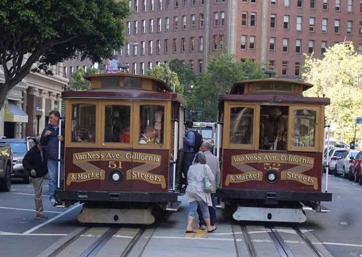 MUNI California cable car 51 & 52